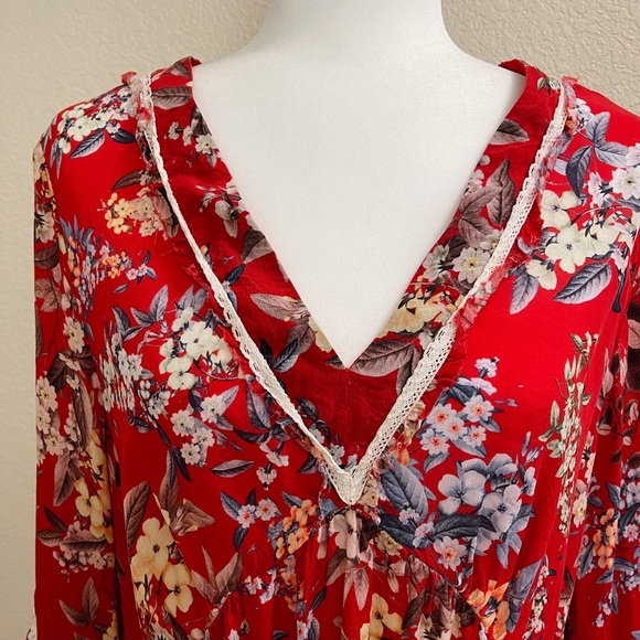 Anthropologie 🌿 Pretty Floral Blouse XL - Picture 3 of 6